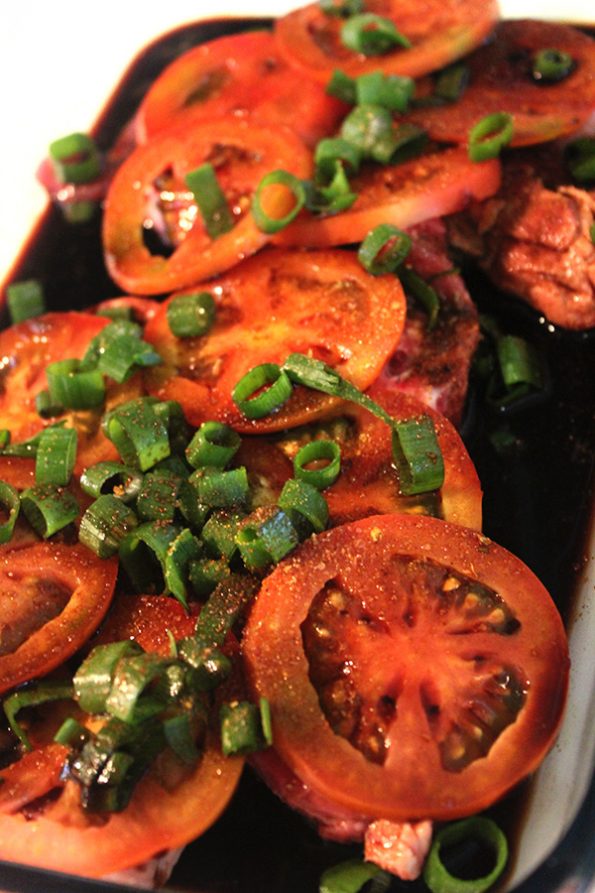 Lamb baked in Tomato and Balsamic Vinegar