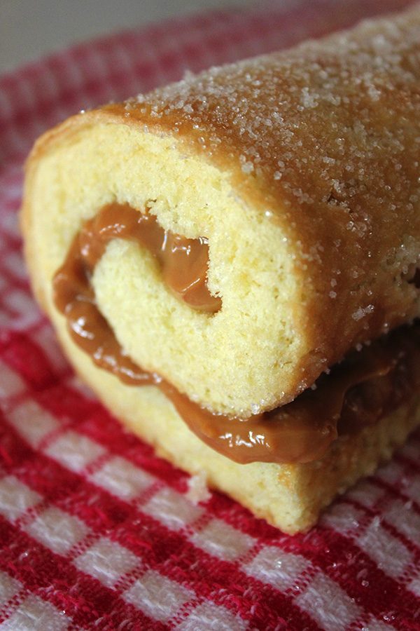 Vanilla Caramel Swiss Roll