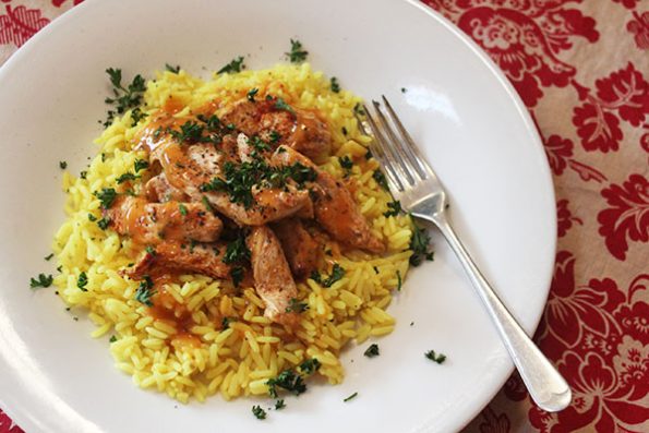 Nando Style Chicken Strips and Rice - aninas recipes