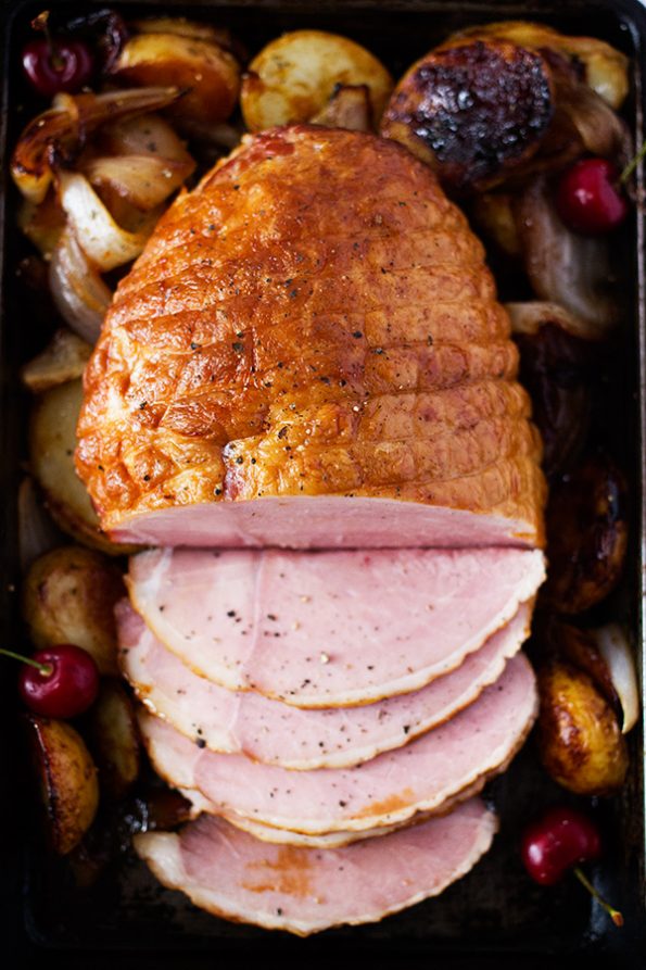 Roast Gammon with Cherry and Red Wine sauce aninas recipes