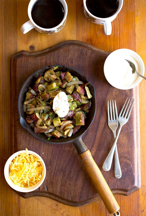 Sweet Potato, Mushroom and Onion Breakfast Hash