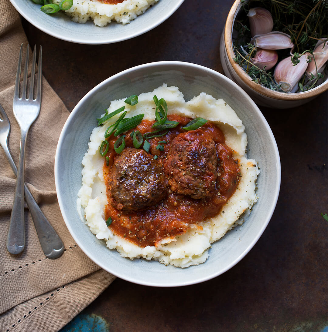 Italian Meatballs with Mashed Potatoes - aninas recipes