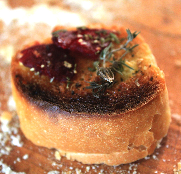 Bruschetta with Beetroot and Thyme