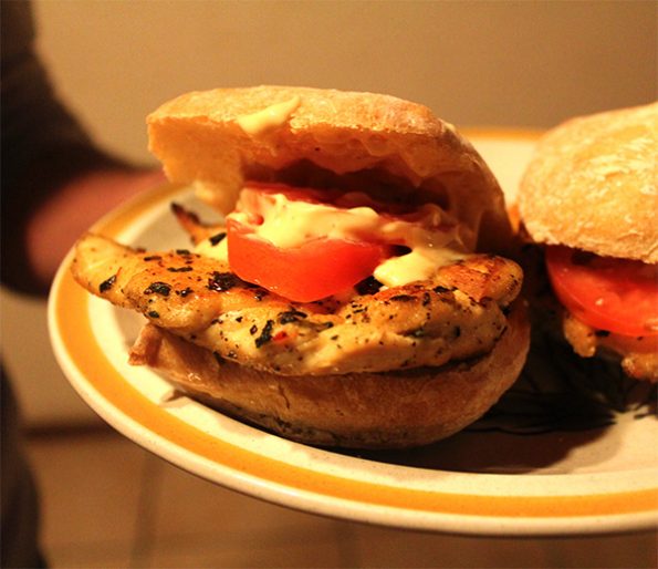 Chili and Sage Chicken Burgers