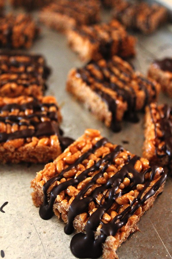 chocolate puffed rice squares