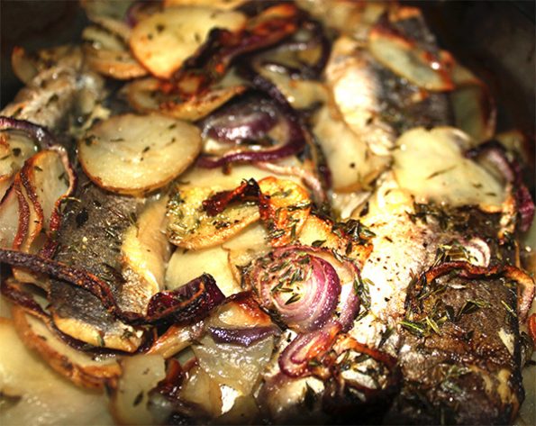 Hake with Potato and Onion