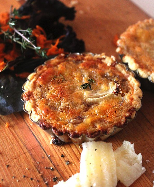 Caramelized Red Onion and Parmesan Quiche