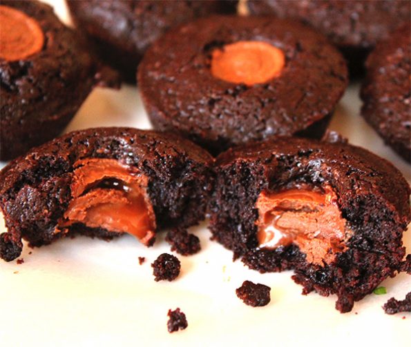 Rolo Stuffed Brownie