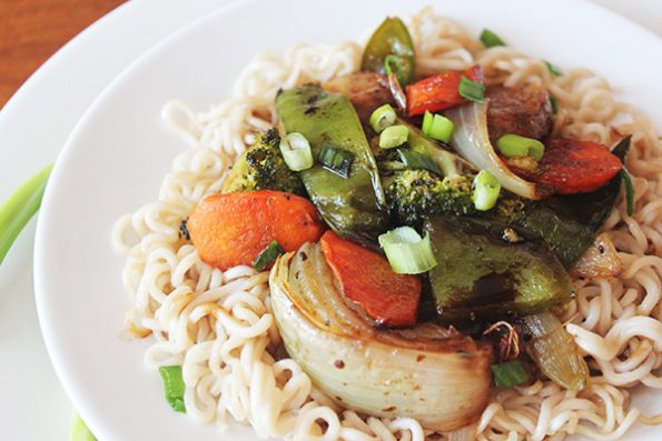 Noodles with Soy Roasted Vegetables