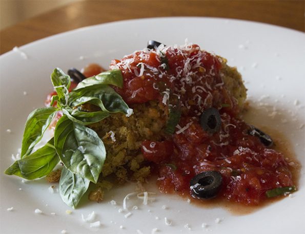 Crumbed Chicken Puttanesca