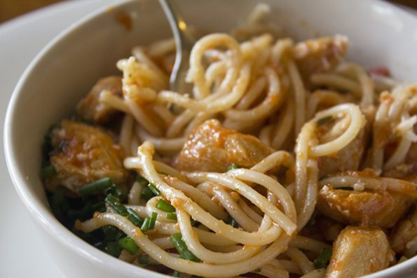 Spicy Chicken and Spaghetti