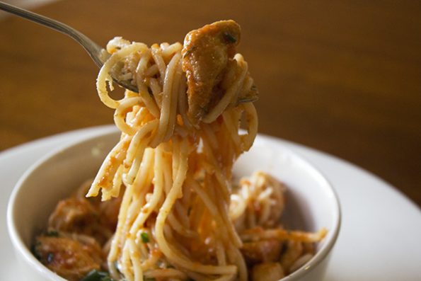 Spicy Chicken and Spaghetti