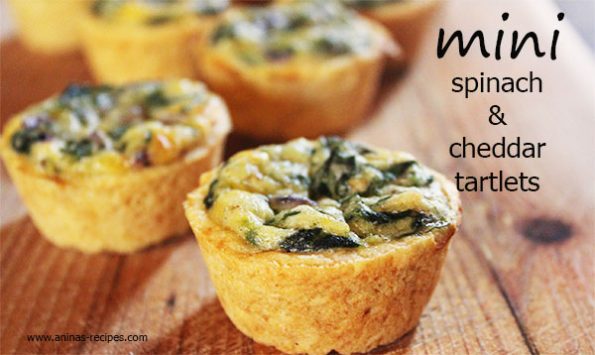 Mini Spinach and Cheddar Tartlets