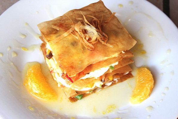 Oriental Stack with Orange Glaze