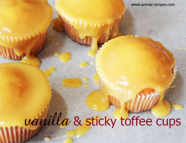 Vanilla and Sticky Toffee Cupcakes