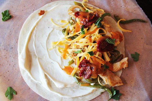 Wrap with Chicken and Sun Dried Tomatoes