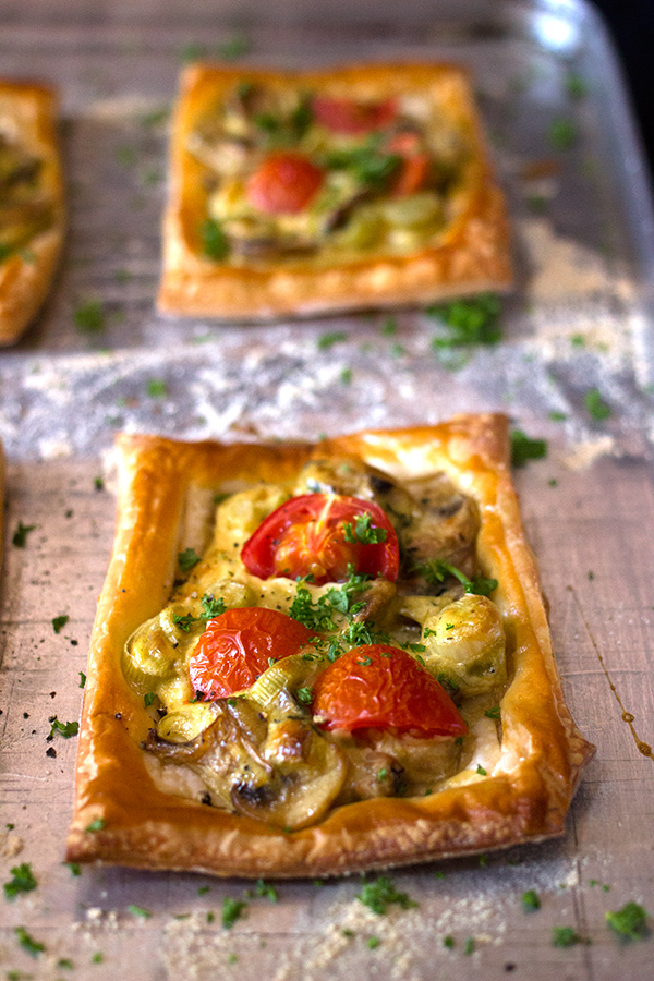 Leek, Mushroom and Tomato Tartlets aninas recipes
