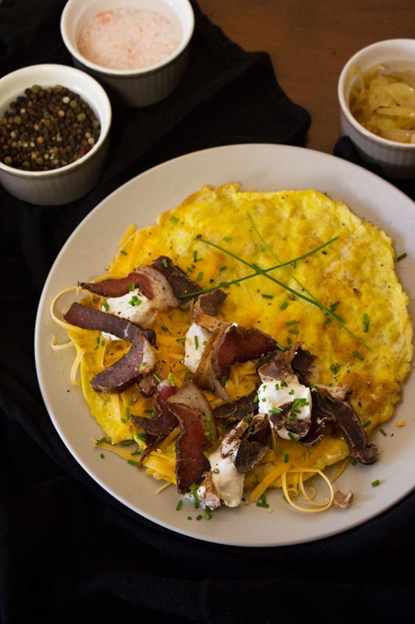 Biltong and Cream Cheese Omelette aninas recipes