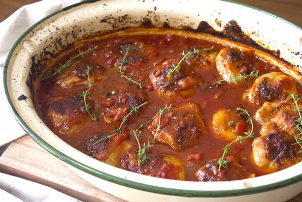 Cajun and Tomato Baked Chicken