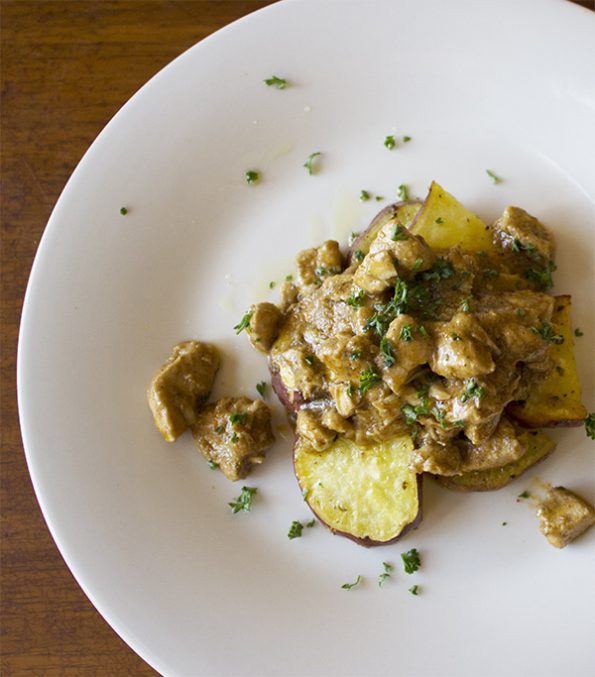 Chicken Korma with Roasted Sweet Potato