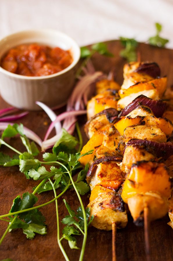 Garlic and Coriander Chicken Kebabs aninas recipes