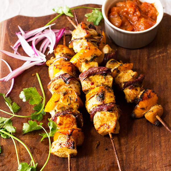 Garlic and Coriander Chicken Kebabs aninas recipes