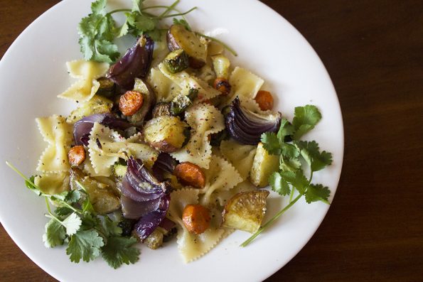 Roasted Vegetables with Farfalle