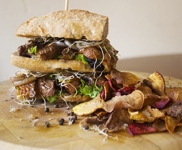 Harissa Steak Roll with Caramelized Onion