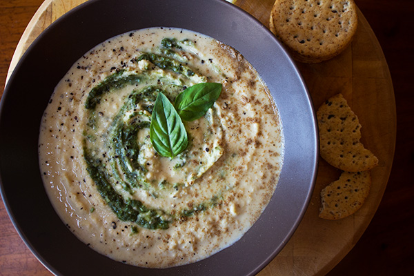 Hummus with Basil Pesto Hummus with Basil Pesto