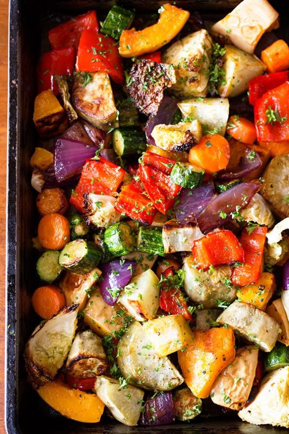 Roasted Vegetables with Creme Fraiche