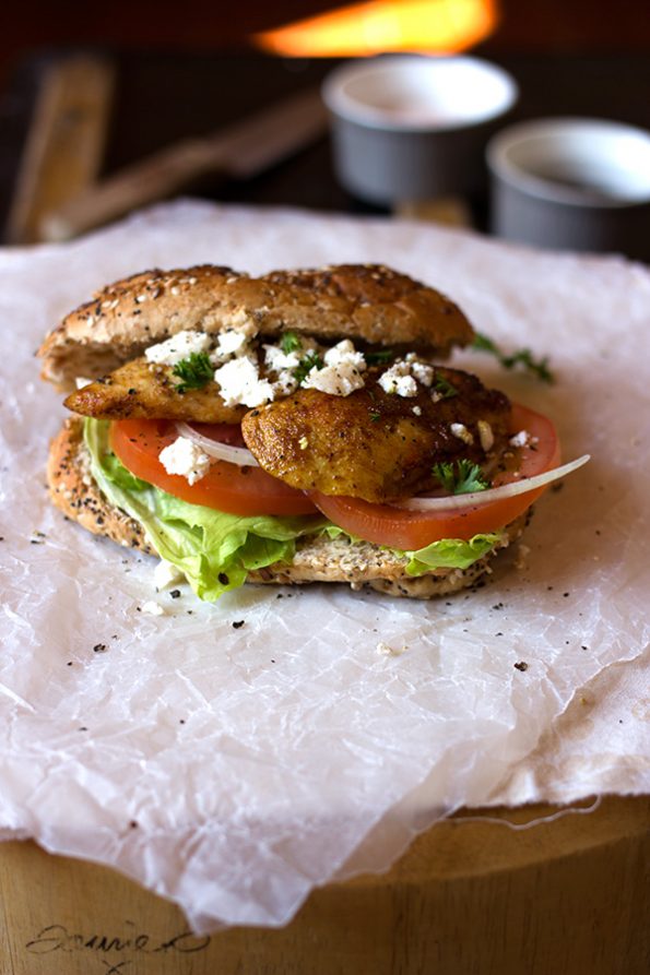 Spicy Chicken and Feta Sandwich aninas recipes