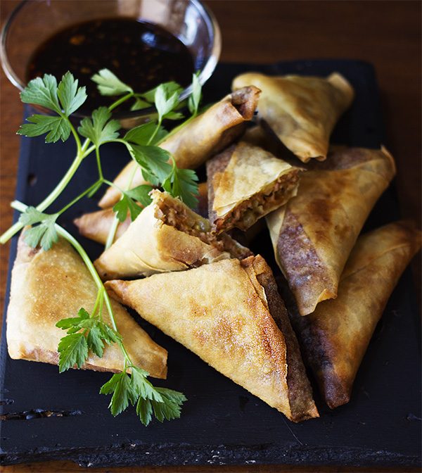 Beef Samosas with Ginger and Soy Dip aninas recipes