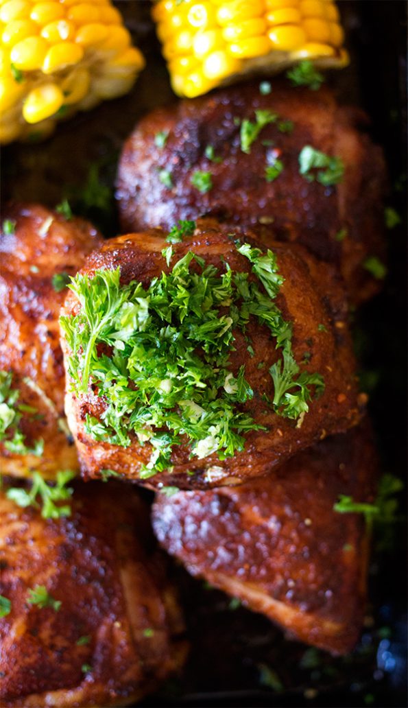 Barbecue and Paprika Chicken with Gremolata