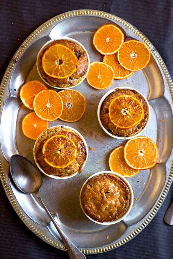 Sticky Citrus and Dark Chocolate Puddings