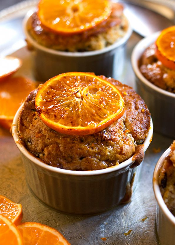 Sticky Citrus and Dark Chocolate Puddings
