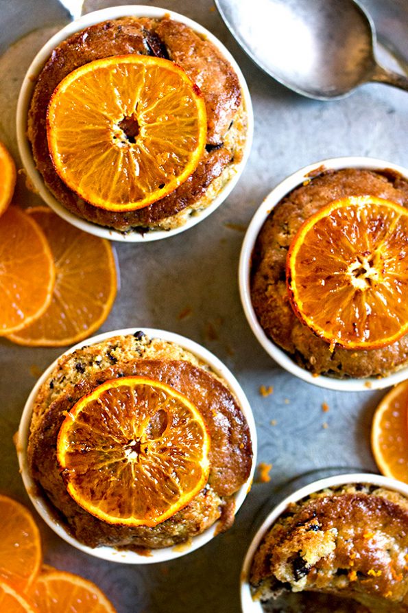Sticky Citrus and Dark Chocolate Puddings