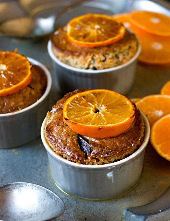 Sticky Citrus and Dark Chocolate Puddings