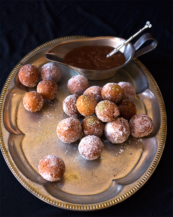 Doughnut Bites with Chocolate Ganache aninas recipes