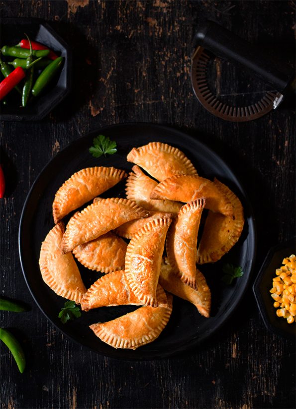 Cheese, Corn and Chilli Empanadas