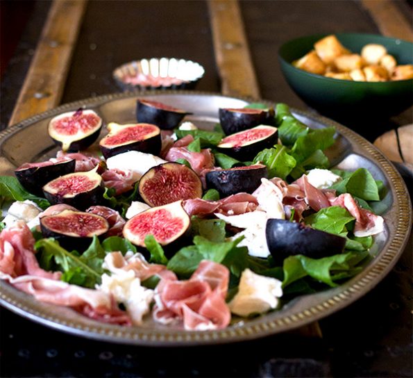 Fig, Parma Ham and Buffalo Mozzarella Salad