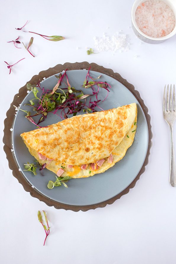 Gammon and Cheddar Omelette
