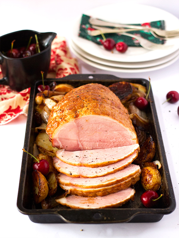 Roast Gammon with Cherry and Red Wine sauce aninas recipes