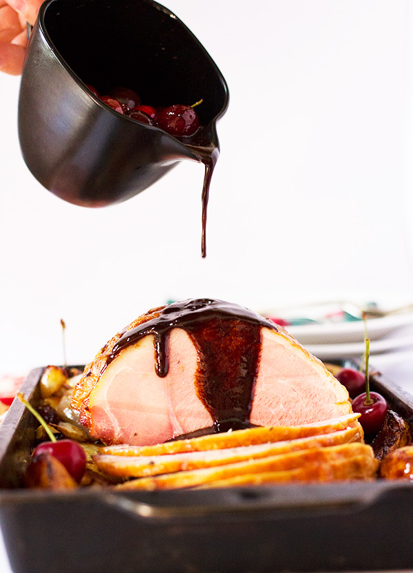 Roast Gammon with Cherry and Red Wine sauce aninas recipes