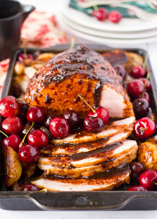 Roast Gammon with Cherry and Red Wine sauce aninas recipes