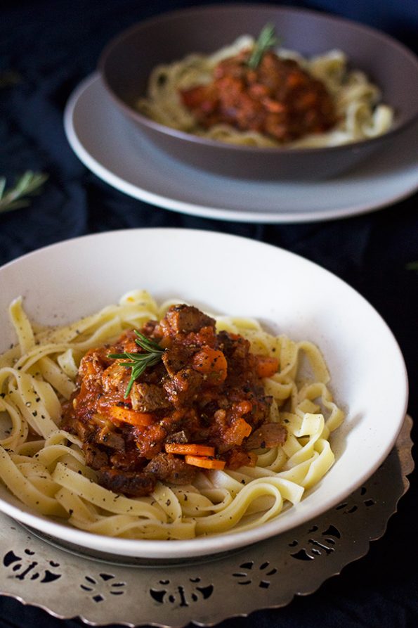 Lamb Ragu with Fettuccine