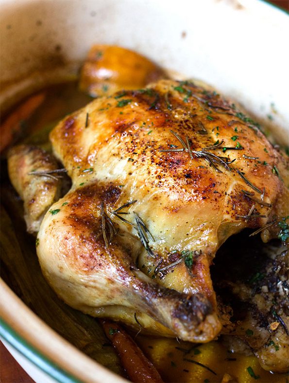 Lemon, Cinnamon and Rosemary Roast Chicken