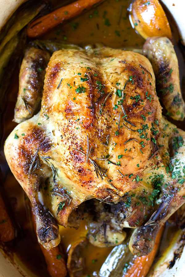Lemon, Cinnamon and Rosemary Roast Chicken