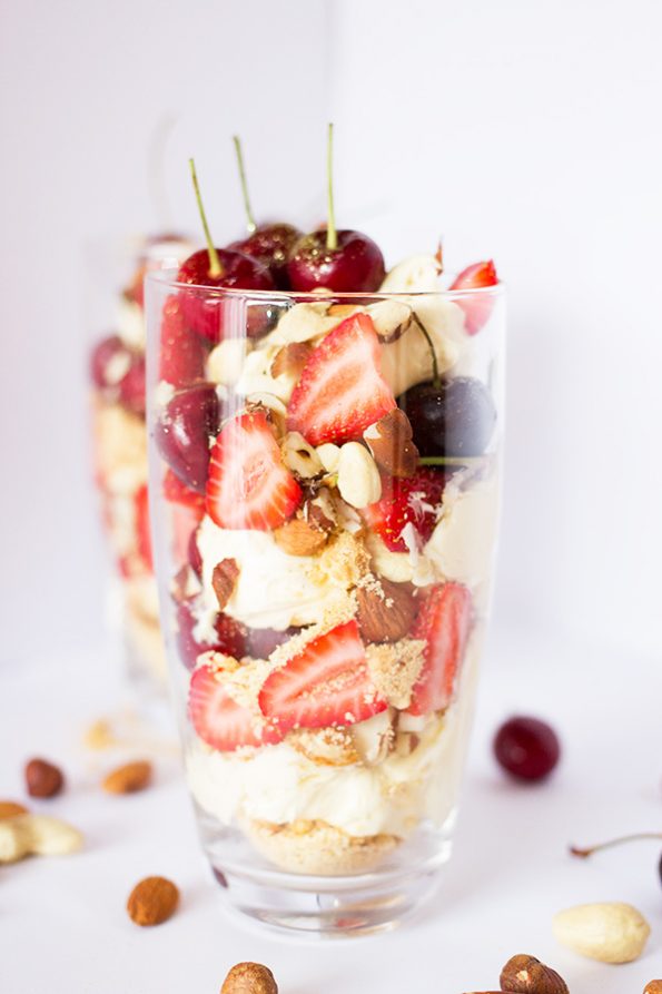 Mascarpone, Nut and Berry Layered Dessert