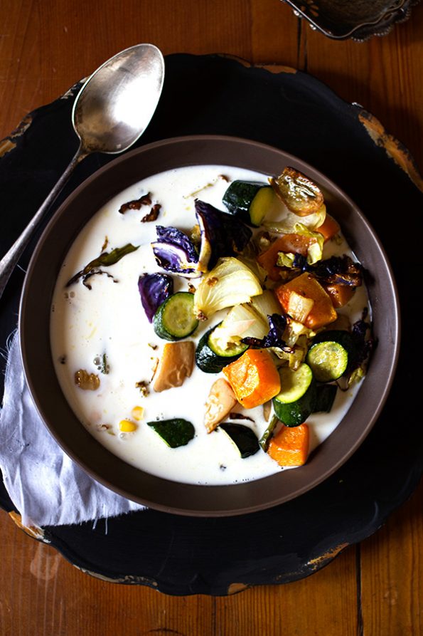 Roasted Vegetable and Coconut Milk Soup