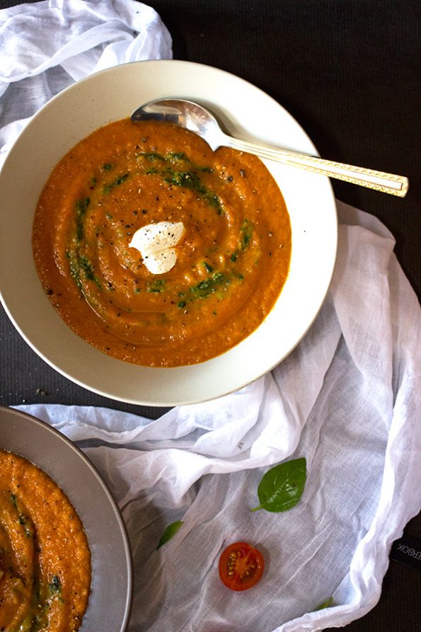 Roasted Sweet Pepper and Tomato Soup